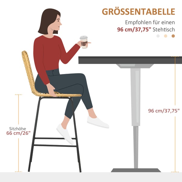 Barstolset, 42,5x52x102 cm, Gul
