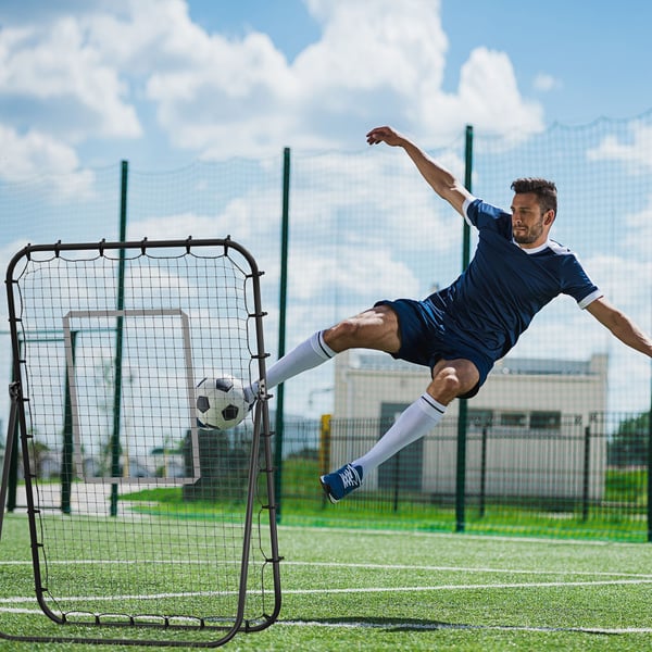 Fodboldrebounder, 123x73x178,5 cm, Sort