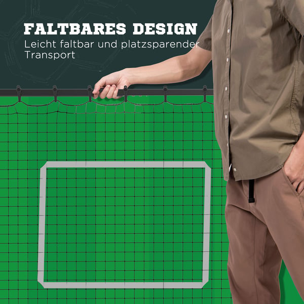 Fodboldrebounder, 123x73x178,5 cm, Sort
