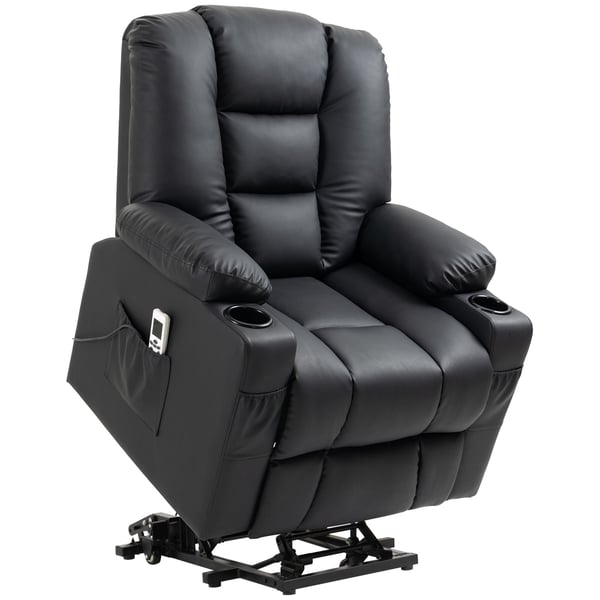 Massagestol med vippefunktion, 90x98x102 cm, Sort