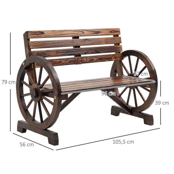 Havebænk, 105,5x56x79 cm, Brun