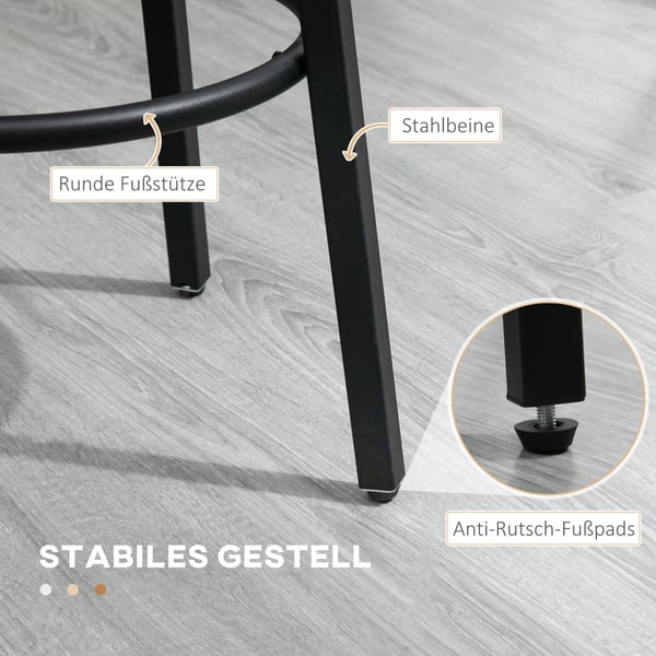 Barstolset, 42x42x65 cm, Brun