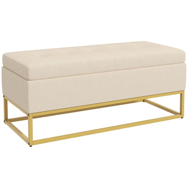 Säilytyspenkki, 110x44x49 cm, beige