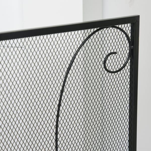 Ildskærm, 132,5x76,5 cm, Sort