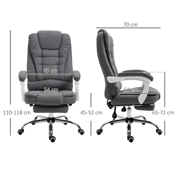 Toimiston tuoli, 65x70x110-118 cm, harmaa