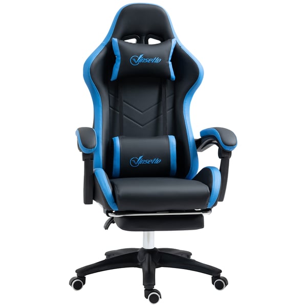 Gamingstol, 65x65x121-129 cm, Sort Blå