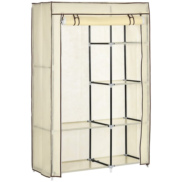 Stofskab, 103x43x162,5 cm, Creme
