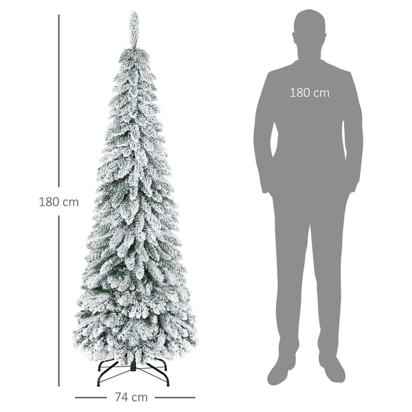 Kunstigt juletræ, 74x180 cm, grøn