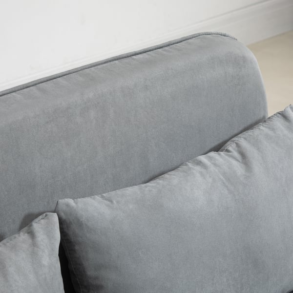 Soffa med bäddfunktion, 111x80x78 cm, Ljusgrå