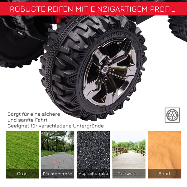 Elektrisk Quad Bike, 100x65x73 cm, Rød