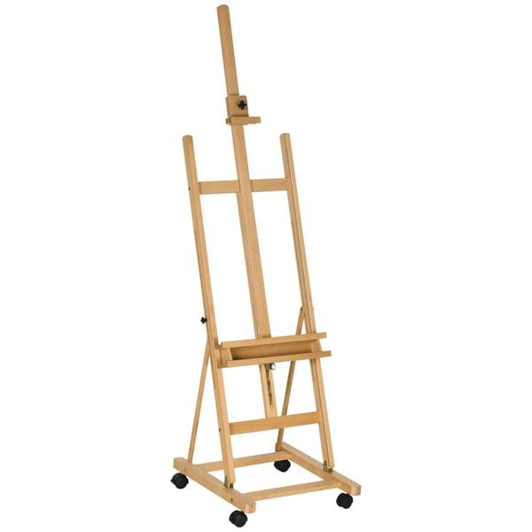 Staffli, 50,5x53x178-238 cm, Naturligt trä
