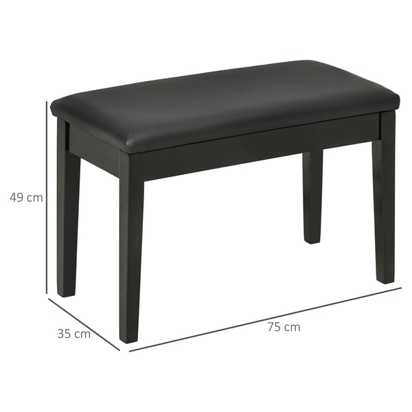 Pianopall, 75x35x49 cm, Svart