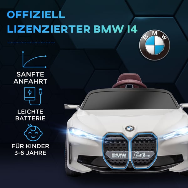 Elektrisk elbil, BMW, 115x67x45 cm, hvid
