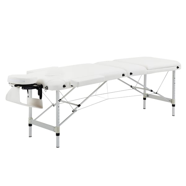 Massagelyst, 215x60x61-84 cm, Hvid
