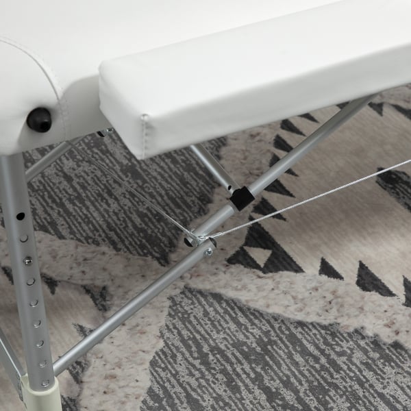 Massagelyst, 215x60x61-84 cm, Hvid