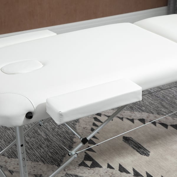 Massagelyst, 215x60x61-84 cm, Hvid