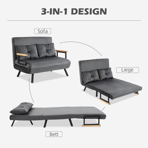 Sovesofa, 102x73x81 cm, Mørkegrå