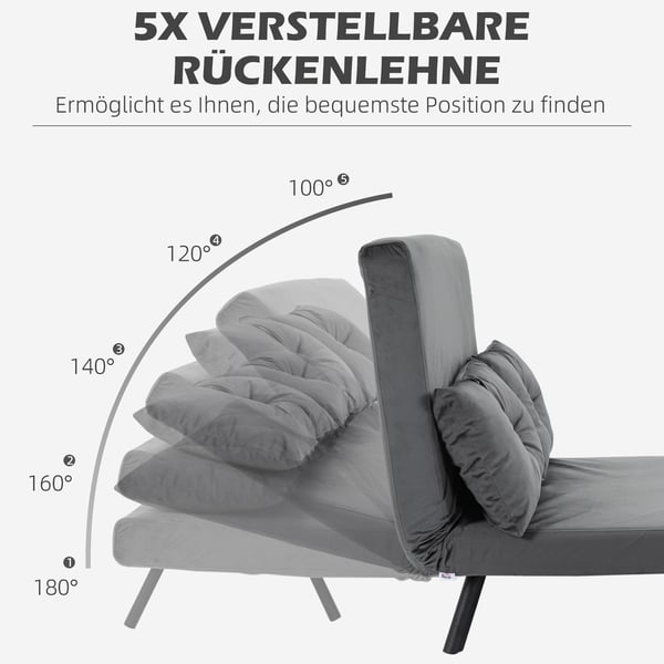 Sovesofa, 102x73x81 cm, Mørkegrå