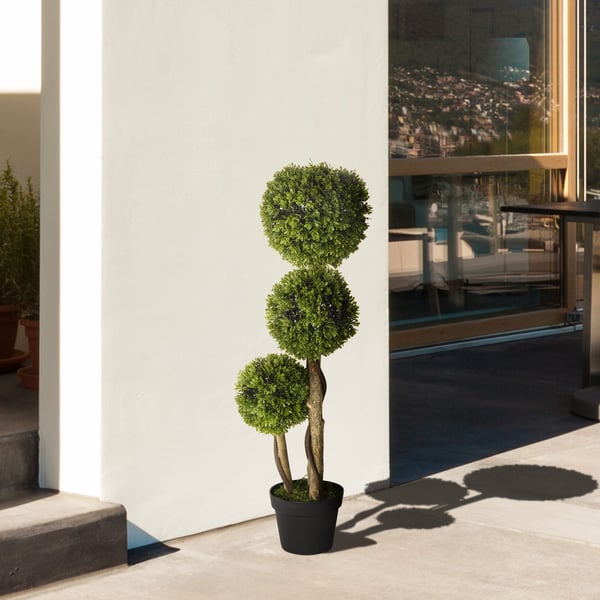 Kunstig plante, buksbom, 90 cm, grøn