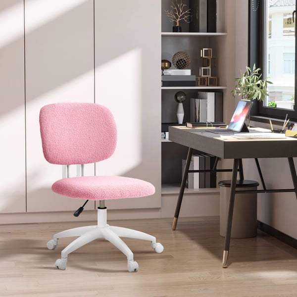 Toimiston tuoli, 48x53x80-90 cm, vaaleanpunainen
