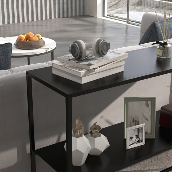 Konsolbord, 90x30x75 cm, Svart