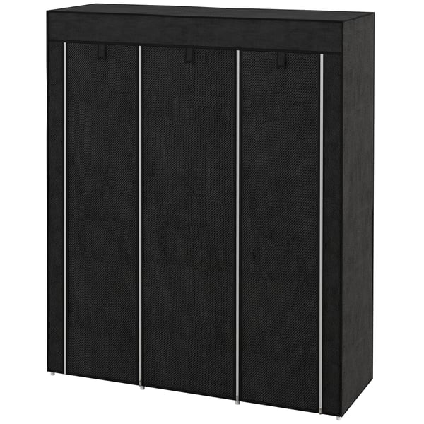 Stofgarderobe, 125x43x162,5 cm, Sort