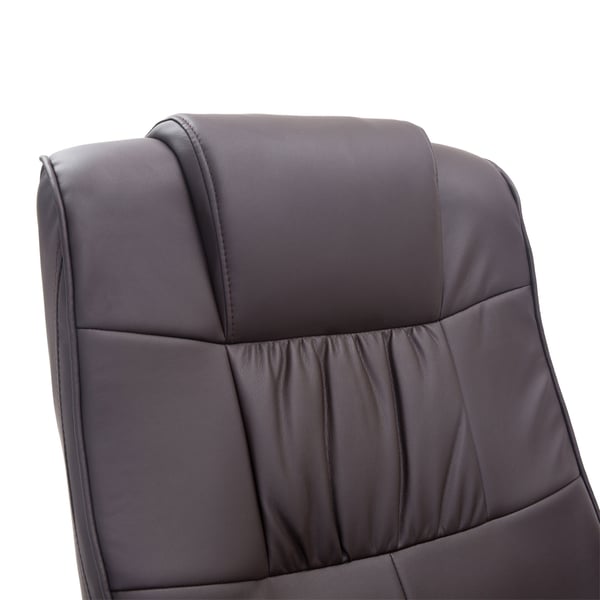 Massagestol med skammel, 77x84x95 cm, brun
