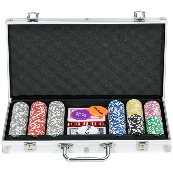 Poker Set, 38,5x23x6,5 cm, Silver