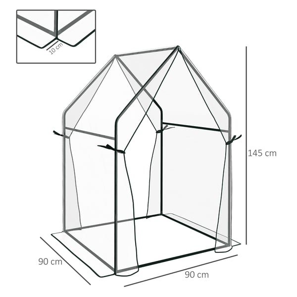 Växthus, 90x90x145 cm, Transparent