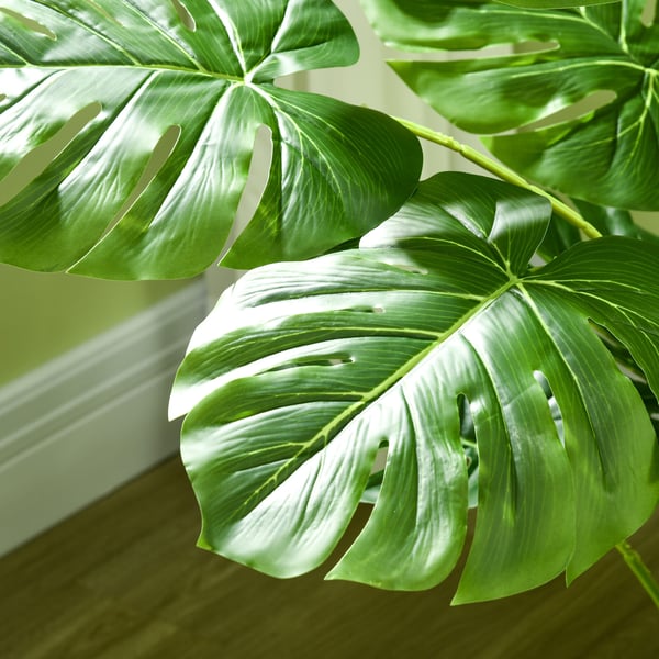 Kunstig Plante, Monstera Deliciosa, 120 cm, Grøn