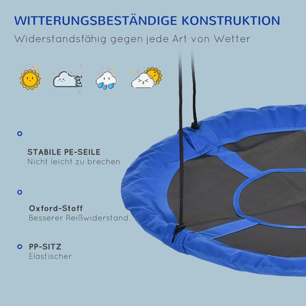 Nest Swing, 110 cm diameter, Blå