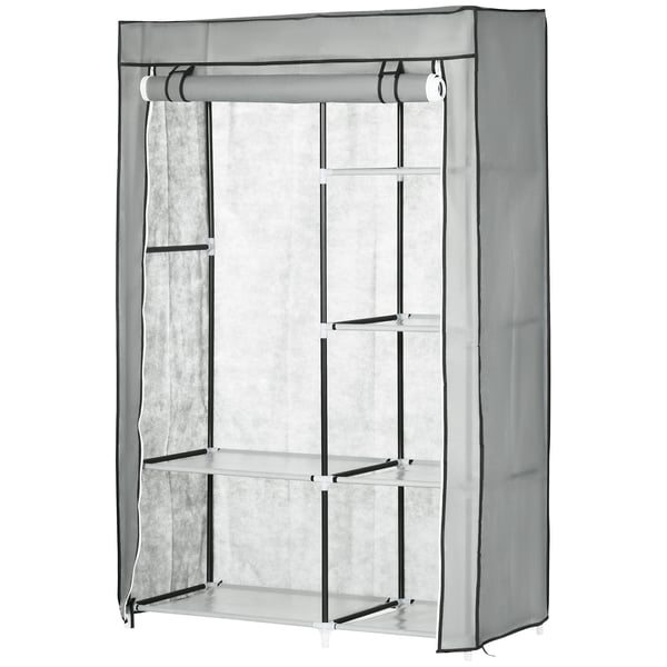 Tygklädskåp, 103x43x162,5 cm, Grå Tygklädskåp, 103x43x162,5 cm, Grå
