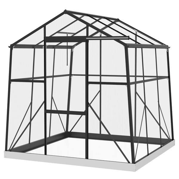 Växthus, 192x192x204 cm, Svart