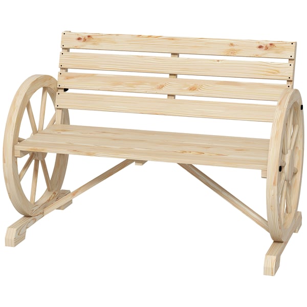 Trädgårdsbänk, 105.5x56x79 cm, Naturligt trä