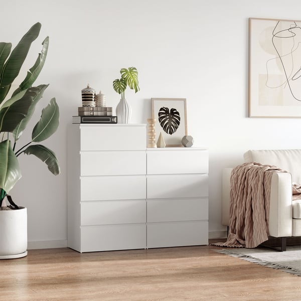 Kommode, 55x33x80 cm, Hvid
