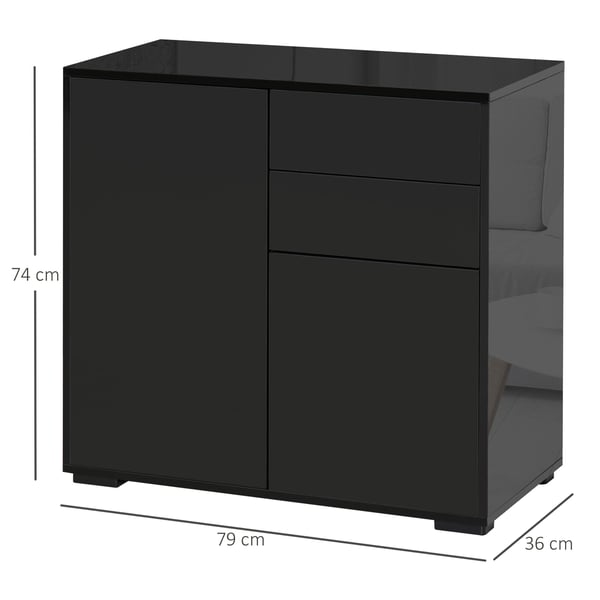 Skænk, 79 x 36 x 74 cm, Sort