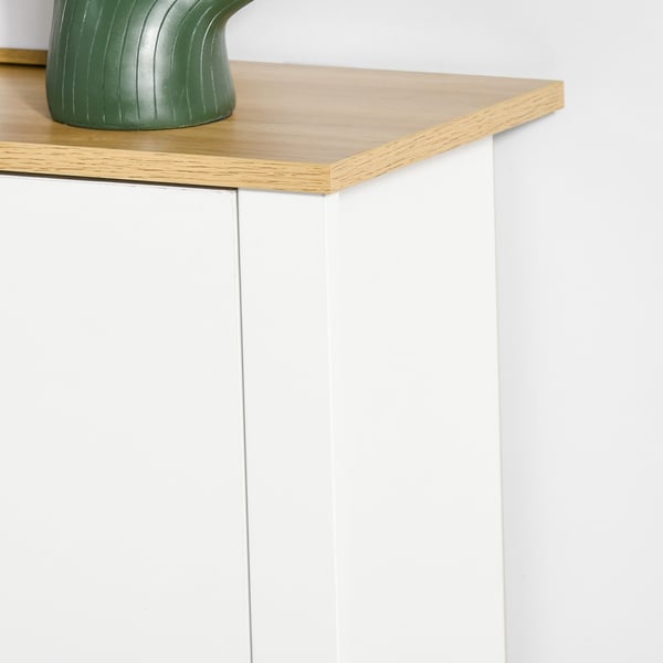Kenkäkaappi, 72x26x80 cm, Valkoinen Ruskea