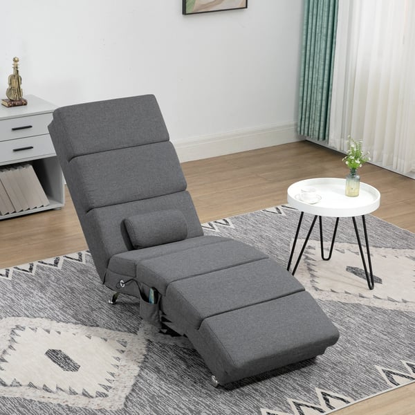Elektrisk reclinerfåtölj, 56x168x84 cm, grå