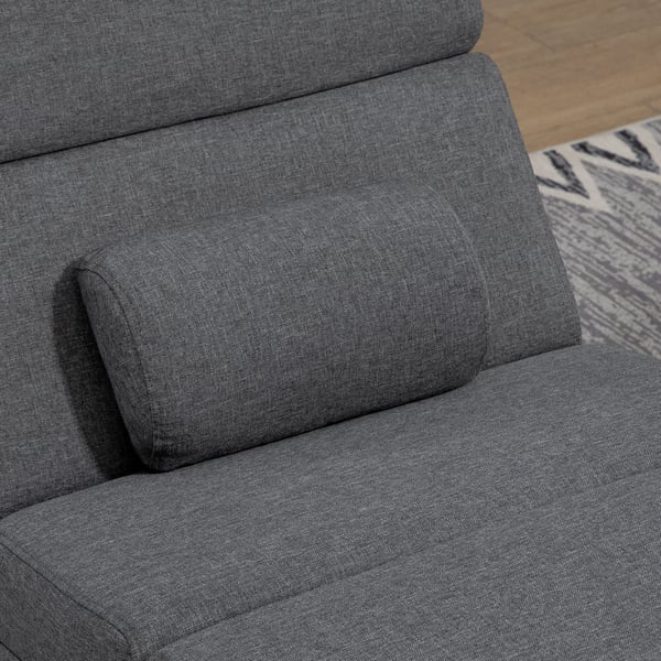 Elektrisk reclinerfåtölj, 56x168x84 cm, grå