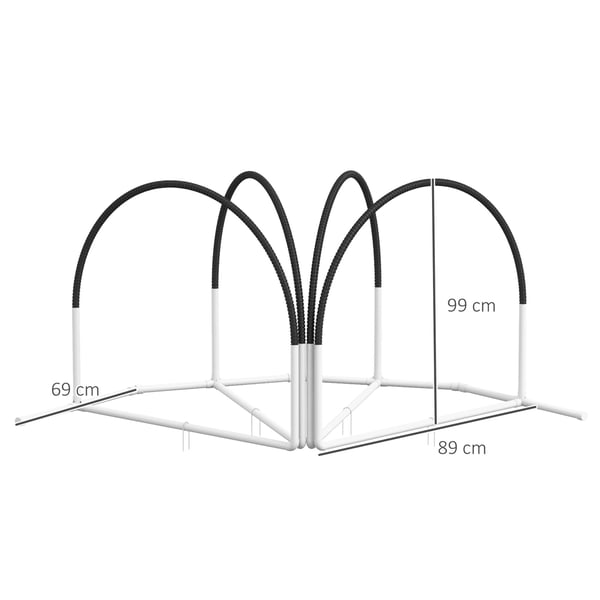 Hundagilityset, 89x69x99 cm, Svart Vit