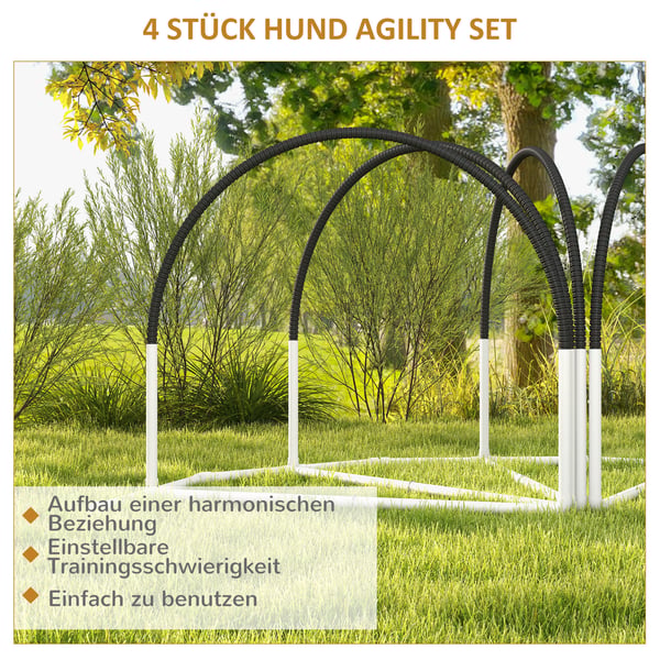 Hundagilityset, 89x69x99 cm, Svart Vit