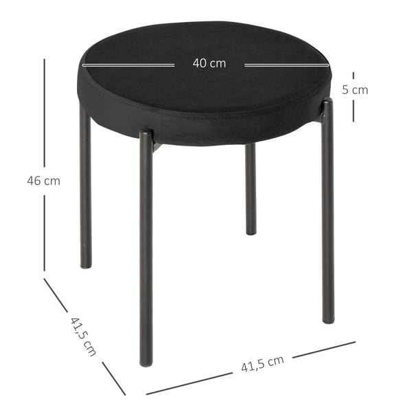 Matpall, 41,5x41,5x46 cm, Svart