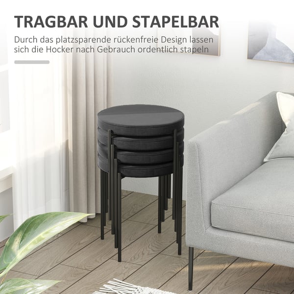 Matpall, 41,5x41,5x46 cm, Svart