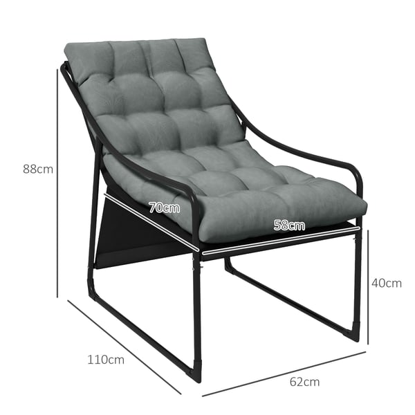 Havestol, 62x110x88 cm, Grå