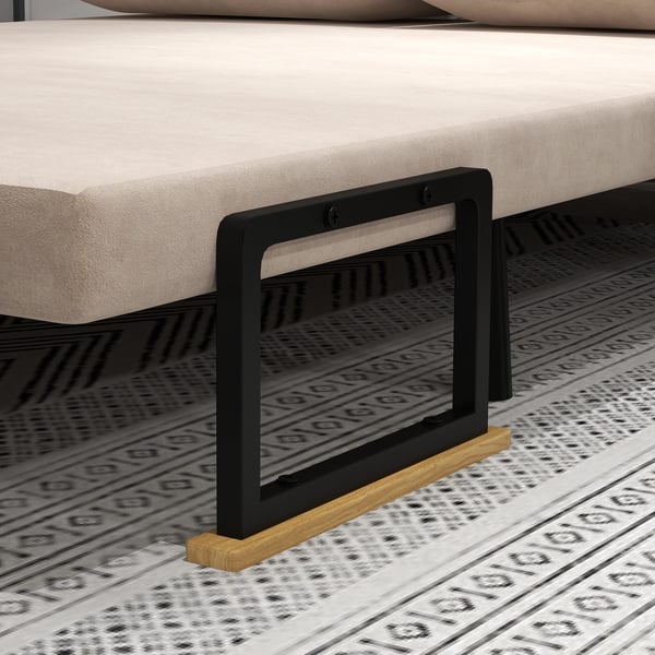 Soffa med bäddfunktion, 102x73x81 cm, Beige