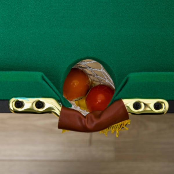 Sammenklappelig billardbord, 140x60x55-75 cm, grøn
