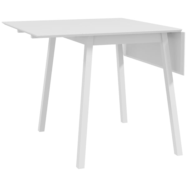 Sammenklappeligt spisebord, 110x86x75 cm, hvid