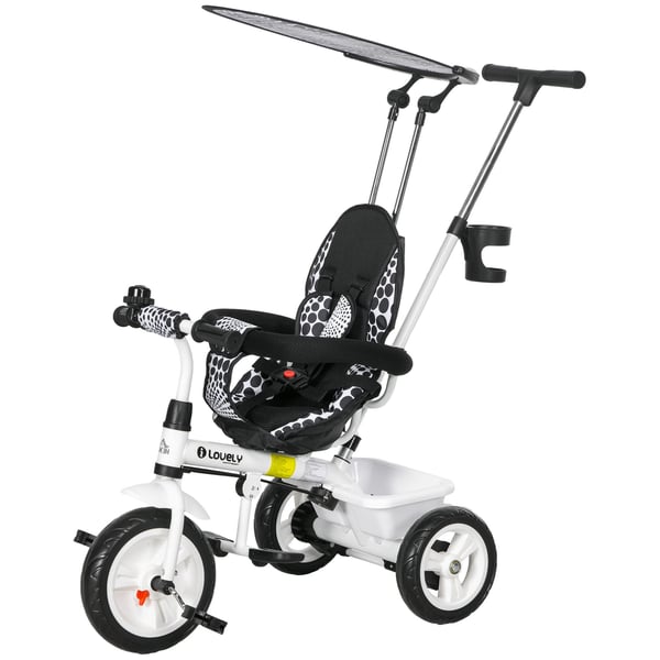 Tre-hjulet cykel, 105x47x98 cm, Hvid