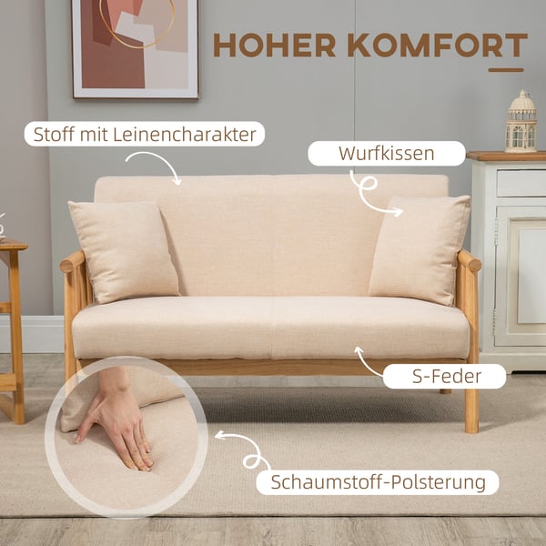Sohva, 123x69x74 cm, Beige
