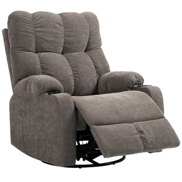 Fåtölj med fotstöd, 88x96x108 cm, Ljusbrun Fåtölj med fotstöd, 88x96x108 cm, Ljusbrun